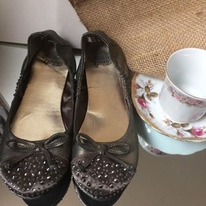 Faded Glory Non-Marking Gunmetal Ballet Flats